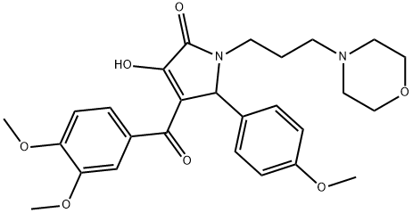 4-(3,4-dimethoxybenzoyl)-3-hydroxy-5-(4-methoxyphenyl)-1-[3-(4-morpholinyl)propyl]-1,5-dihydro-2H-pyrrol-2-one Struktur