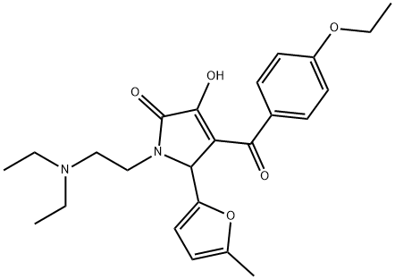 1-[2-(diethylamino)ethyl]-4-(4-ethoxybenzoyl)-3-hydroxy-5-(5-methyl-2-furyl)-1,5-dihydro-2H-pyrrol-2-one Struktur