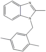 1-(2,5-dimethylbenzyl)-2-methyl-1H-benzimidazole Struktur