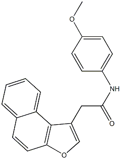 N-(4-methoxyphenyl)-2-naphtho[2,1-b]furan-1-ylacetamide Struktur