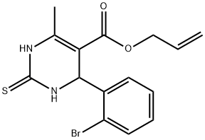 allyl 4-(2-bromophenyl)-6-methyl-2-thioxo-1,2,3,4-tetrahydropyrimidine-5-carboxylate Struktur