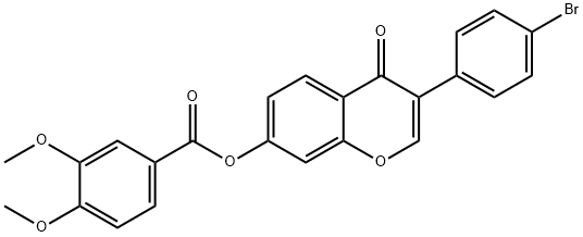 3-(4-bromophenyl)-4-oxo-4H-chromen-7-yl 3,4-dimethoxybenzoate Struktur