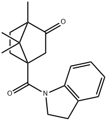 4-(2,3-dihydro-1H-indol-1-ylcarbonyl)-1,7,7-trimethylbicyclo[2.2.1]heptan-2-one Struktur