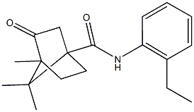 N-(2-ethylphenyl)-4,7,7-trimethyl-3-oxobicyclo[2.2.1]heptane-1-carboxamide Struktur