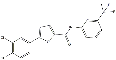 5-(3,4-dichlorophenyl)-N-[3-(trifluoromethyl)phenyl]-2-furamide Struktur