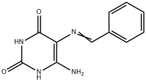 6-amino-5-(benzylideneamino)pyrimidine-2,4-diol Struktur