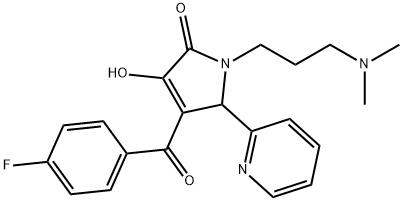 1-[3-(dimethylamino)propyl]-4-(4-fluorobenzoyl)-3-hydroxy-5-(2-pyridinyl)-1,5-dihydro-2H-pyrrol-2-one Struktur