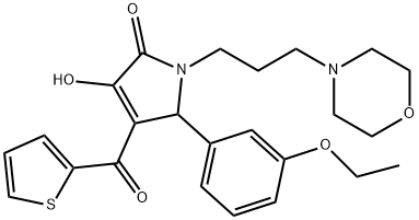 5-(3-ethoxyphenyl)-3-hydroxy-1-[3-(4-morpholinyl)propyl]-4-(2-thienylcarbonyl)-1,5-dihydro-2H-pyrrol-2-one Struktur