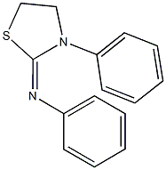 N-phenyl-N-(3-phenyl-1,3-thiazolidin-2-ylidene)amine Struktur