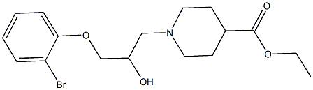 ethyl1-[3-(2-bromophenoxy)-2-hydroxypropyl]-4-piperidinecarboxylate Struktur