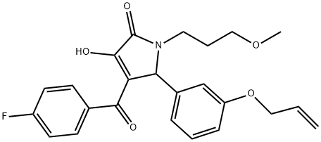 5-[3-(allyloxy)phenyl]-4-(4-fluorobenzoyl)-3-hydroxy-1-(3-methoxypropyl)-1,5-dihydro-2H-pyrrol-2-one Struktur