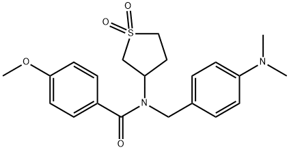 N-[4-(dimethylamino)benzyl]-N-(1,1-dioxidotetrahydro-3-thienyl)-4-methoxybenzamide Struktur