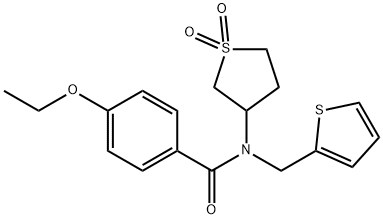 N-(1,1-dioxidotetrahydro-3-thienyl)-4-ethoxy-N-(2-thienylmethyl)benzamide Struktur