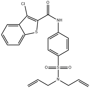 3-chloro-N-{4-[(diallylamino)sulfonyl]phenyl}-1-benzothiophene-2-carboxamide Struktur