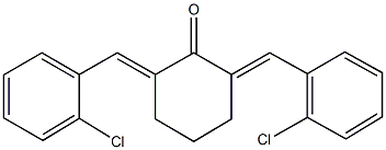 2,6-bis(2-chlorobenzylidene)cyclohexanone Struktur