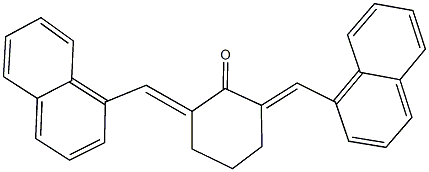 2,6-bis(1-naphthylmethylene)cyclohexanone Struktur