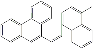 9-[2-(4-methyl-1-naphthyl)vinyl]phenanthrene Struktur