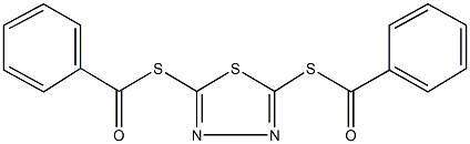 S-[5-(benzoylsulfanyl)-1,3,4-thiadiazol-2-yl] benzenecarbothioate Struktur