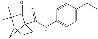 N-(4-ethylphenyl)-3,3-dimethyl-2-oxobicyclo[2.2.1]heptane-1-carboxamide Struktur