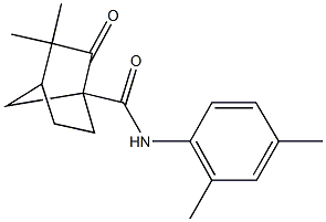 N-(2,4-dimethylphenyl)-3,3-dimethyl-2-oxobicyclo[2.2.1]heptane-1-carboxamide Struktur