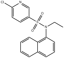 6-chloro-N-ethyl-N-(1-naphthyl)-3-pyridinesulfonamide Struktur