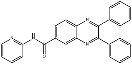 2,3-diphenyl-N-(2-pyridinyl)-6-quinoxalinecarboxamide Struktur