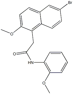 2-(6-bromo-2-methoxy-1-naphthyl)-N-(2-methoxyphenyl)acetamide Struktur