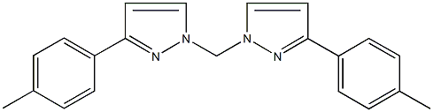 3-(4-methylphenyl)-1-{[3-(4-methylphenyl)-1H-pyrazol-1-yl]methyl}-1H-pyrazole Struktur