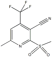 6-methyl-2-(methylsulfonyl)-4-(trifluoromethyl)nicotinonitrile Struktur