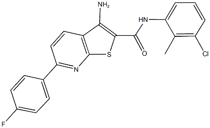 3-amino-N-(3-chloro-2-methylphenyl)-6-(4-fluorophenyl)thieno[2,3-b]pyridine-2-carboxamide Struktur