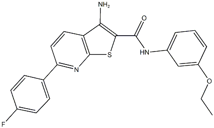 3-amino-N-(3-ethoxyphenyl)-6-(4-fluorophenyl)thieno[2,3-b]pyridine-2-carboxamide Struktur