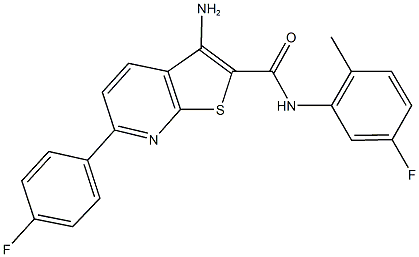 3-amino-N-(5-fluoro-2-methylphenyl)-6-(4-fluorophenyl)thieno[2,3-b]pyridine-2-carboxamide Struktur