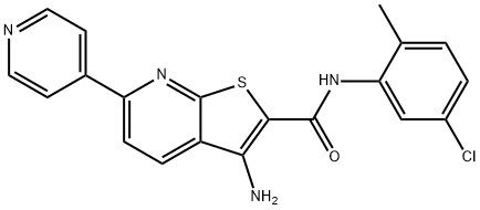 3-amino-N-(5-chloro-2-methylphenyl)-6-pyridin-4-ylthieno[2,3-b]pyridine-2-carboxamide Struktur