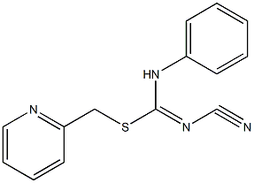 2-pyridinylmethyl N'-cyano-N-phenylimidothiocarbamate Struktur