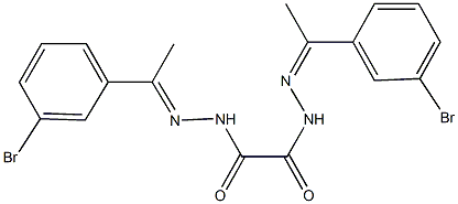 N'~1~,N'~2~-bis[1-(3-bromophenyl)ethylidene]ethanedihydrazide Struktur