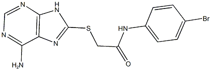 2-[(6-amino-9H-purin-8-yl)sulfanyl]-N-(4-bromophenyl)acetamide Struktur