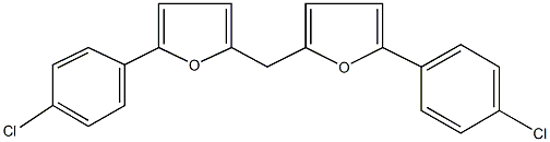 2-(4-chlorophenyl)-5-{[5-(4-chlorophenyl)-2-furyl]methyl}furan Struktur