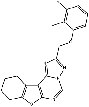 2,3-dimethylphenyl 8,9,10,11-tetrahydro[1]benzothieno[3,2-e][1,2,4]triazolo[1,5-c]pyrimidin-2-ylmethyl ether Struktur