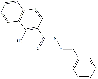 1-hydroxy-N'-(3-pyridinylmethylene)-2-naphthohydrazide Struktur