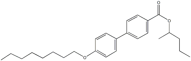 1-methylbutyl 4'-(octyloxy)[1,1'-biphenyl]-4-carboxylate Struktur