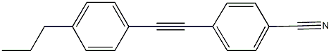 4-[(4-propylphenyl)ethynyl]benzonitrile Struktur