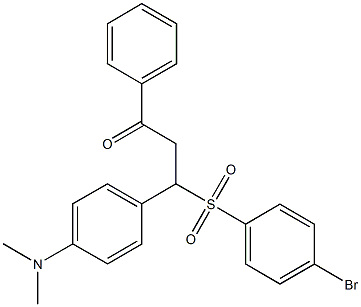 3-[(4-bromophenyl)sulfonyl]-3-[4-(dimethylamino)phenyl]-1-phenylpropan-1-one Struktur