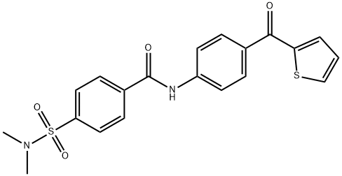 4-[(dimethylamino)sulfonyl]-N-[4-(2-thienylcarbonyl)phenyl]benzamide Struktur