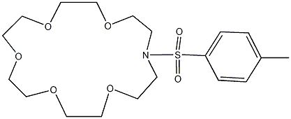 16-[(4-methylphenyl)sulfonyl]-1,4,7,10,13-pentaoxa-16-azacyclooctadecane Struktur