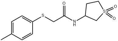 N-(1,1-dioxidotetrahydro-3-thienyl)-2-[(4-methylphenyl)sulfanyl]acetamide Struktur