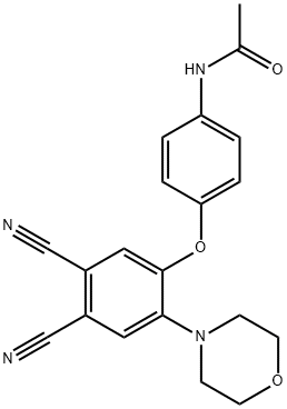 N-{4-[4,5-dicyano-2-(4-morpholinyl)phenoxy]phenyl}acetamide Struktur