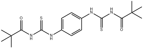 N-(2,2-dimethylpropanoyl)-N'-[4-({[(2,2-dimethylpropanoyl)amino]carbothioyl}amino)phenyl]thiourea Struktur