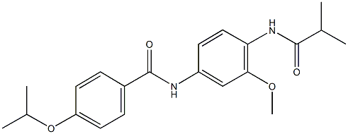 N-[4-(isobutyrylamino)-3-methoxyphenyl]-4-isopropoxybenzamide Struktur