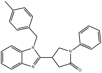 4-[1-(4-methylbenzyl)-1H-benzimidazol-2-yl]-1-phenyl-2-pyrrolidinone Struktur