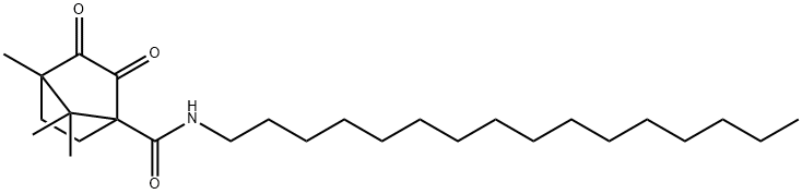 N-hexadecyl-4,7,7-trimethyl-2,3-dioxobicyclo[2.2.1]heptane-1-carboxamide Struktur